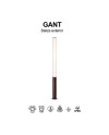 GANT * BOLARDO 155CM IP65 32W 3000K CORTEN